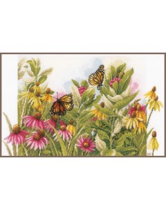 Набор для вышивания Бабочки в цветах PN 0179972 Lanarte