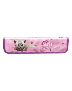 Пенал для кистей Котёнок на розовом 70827 270х70 27 мм ламинированный картон Оникс