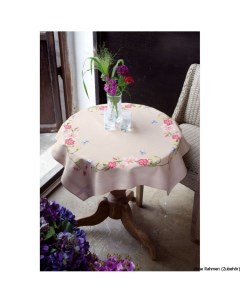 Набор для вышивания Скатертью Бабочки и цветы PN 0021750 Vervaco