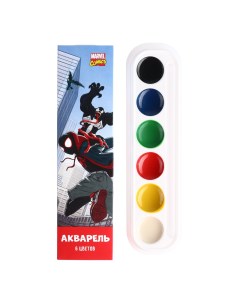 Акварель Человек паук 10328126 медовая 6 цветов в картонной коробке без кисти Marvel