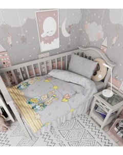 Постельное белье набор в детскую кроватку из поплина Viola