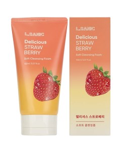 Пенка для умывания Очищающая с экстрактом клубники Delicious Strawberry Soft Cleansing Foam L'sanic