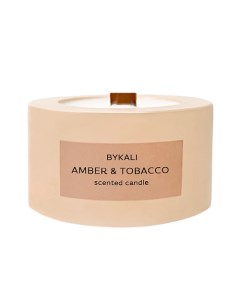 Свеча ароматическая Амбра и Табак с деревянным фитилем в камне 50 0 Bykali