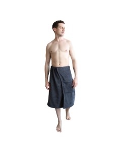 Килт мужской махровый для бани и сауны Gray Bio-textiles