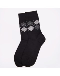Носки детские интарсия Черные Merino Wool & cotton