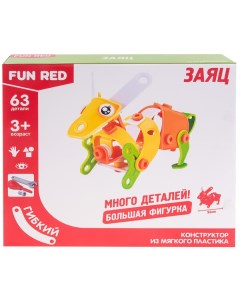 Конструктор гибкий Заяц 63 детали Fun red