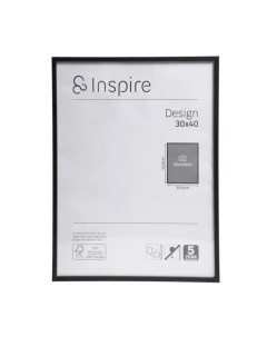 Рамка Design 30x40 см алюминий цвет черный Inspire