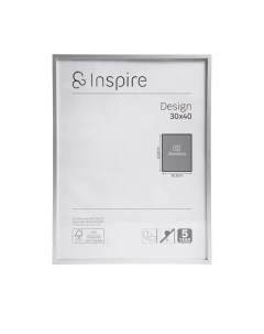 Рамка Design 30x40 см алюминий цвет серебро Inspire