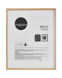Рамка с паспарту Milo 40x50 см цвет дуб Inspire