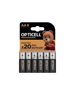 Батарейка алкалиновая Opticell Professional AA 6 шт Без бренда