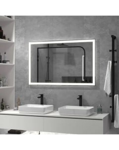 Зеркало для ванной Status с подсветкой 120x70 см цвет серый Без бренда