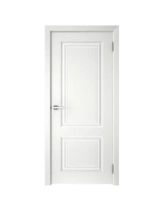 Дверь межкомнатная глухая с замком и петлями в комплекте Скин 2 60x200 см эмаль цвет белый Без бренда