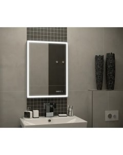 Зеркало для ванной Stretto Black с подсветкой 60x80 см Без бренда