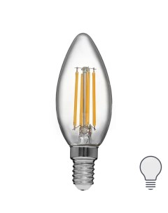 Лампа светодиодная LEDF E14 220 240 В 5 Вт свеча прозрачная 470 лм теплый белый свет Volpe