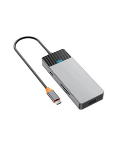 Хаб USB Linker A721HD 7 in 1 USB C Grey 6976195094039 Wiwu