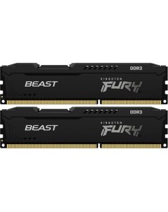 Оперативная память Fury Beast Black KF318C10BBK2 16 DDR3 2x 8ГБ 1866МГц DIMM Ret Kingston