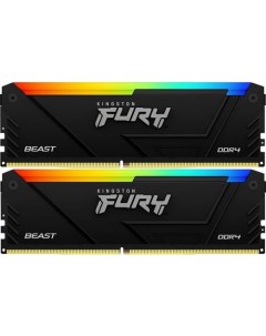 Оперативная память Fury Beast Black KF436C18BB2AK2 64 DDR4 2x 32ГБ 3600МГц DIMM Ret Kingston