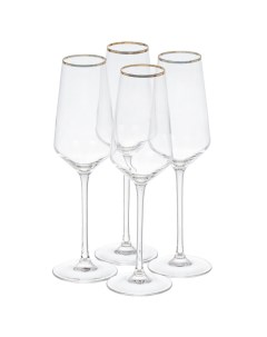 Бокал для шампанского 230 мл стекло 4 шт Ultime Bord Or P7634 Cristal d’arques