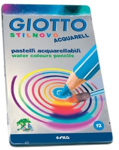 Набор карандашей акварельных Giotto Stilnovo 12 цв в метал кор Fila