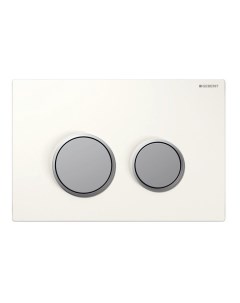 Кнопка смыва Sigma 20 белая с хромом матовым Geberit