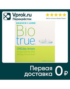 Контактные линзы Biotrue ONEday Однодневные 5 50 14 2 8 6 90шт Bausch+lomb