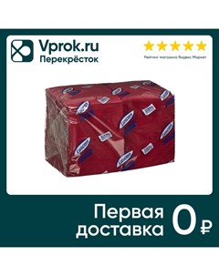 Салфетки бумажные Luscan Profi Pack бордовый 1 слой 24 24см 400шт Русгигиена