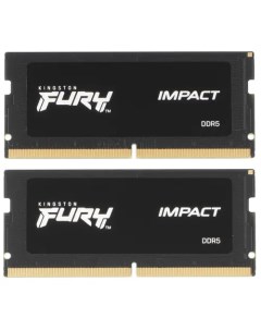 Комплект памяти DDR5 SODIMM 64Gb 2x32Gb 5600MHz CL40 1 1V FURY Impact Black KF556S40IBK2 64 Retail Kingston