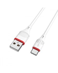 Кабель USB Type C USB 17T 1 м белый черный Gfpower