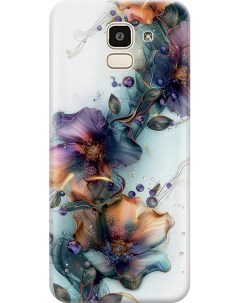 Силиконовый чехол на Samsung Galaxy J6 2018 с принтом Мистические цветы Gosso cases