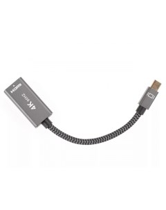 New Адаптер miniDP HDMI F 0 15м оплетка 4K@60Hz Telecom Vcom