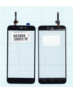 Сенсорное стекло тачскрин для Xiaomi Redmi 4X черное Оем