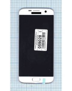 Дисплей с тачскрином для Samsung Galaxy S7 Edge SM G935FD белый с рамкой Оем