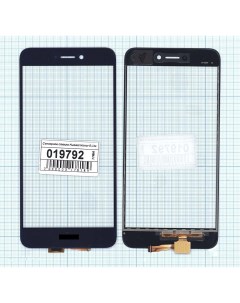 Сенсорное стекло тачскрин для Huawei Honor 8 Lite черный Оем