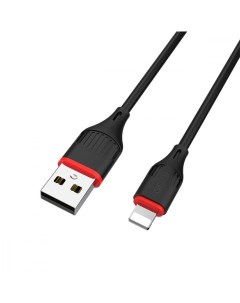 Кабель Lightning USB 17L 1м красный черный Gfpower