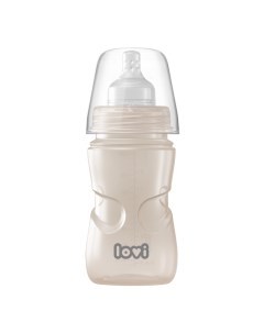 Детская антиколиковая бутылочка Trends для кормления малыша 250 мл бежевый Lovi