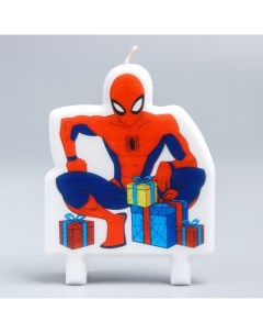 Свеча в торт Подарки от Человека Паука Спайдермен 78 х 100 мм Nobrand