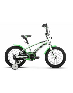 Детский велосипед Shadow VC 16 Z010 9 5 Белый Зеленый с боковыми колесами Stels