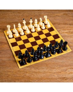 Шахматы Русские игры доска из микрогофры 40х40 см фигуры пластик король h 10 2 см Nobrand