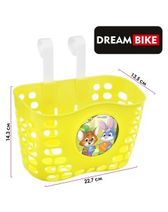 Велосипедная корзина 7516901 желтый Dream bike
