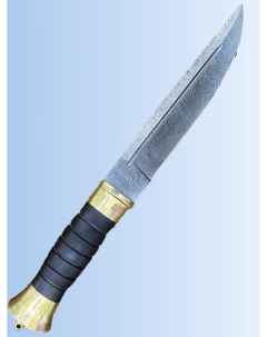 Нож шкуросъемный Пластун Дамаск Мастерская самойлова