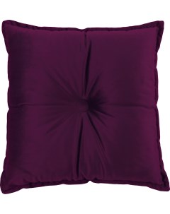 Декоративная подушка 4х43 с пуговицей из бархата пурпурный Linen way