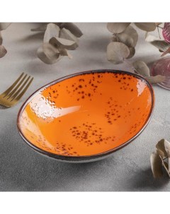 Салатник Созвездие 19x14 см цвет оранжевый Nobrand