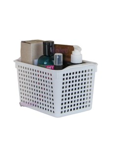 Корзина для хранения Лофт 2л цвет белый контейнер без крышки хозяйственная коробка Violet