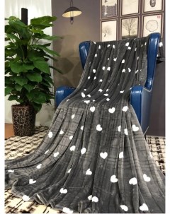 Плед плюшевый серый 220х200 см Bozhong home textile