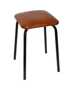 Табурет квадратный с мягким сиденьем 30 x 30 x 48 5 см коричневый Violet