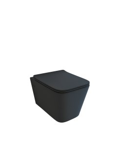 Унитаз подвесной безободковый с сиденьем микролифт BKWHR105510 чрный матовый Bewash