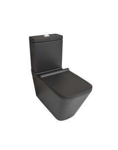 Унитаз напольный безободковый с сиденьем микролифт Kraft BKBWR105635 черный мат Bewash