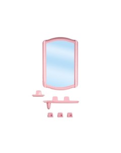 Зеркало 35х52 см прямоугольное белый мрамор с полочкой НВ 04604000 Беросси