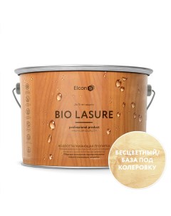 Водоотталкивающая пропитка для дерева Bio Lasure бесцветная 9л 00 00461963 Elcon