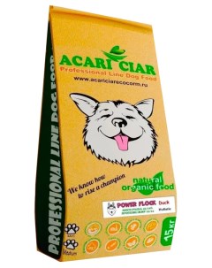 Сухой корм для собак Power Flock медиум гранула утка 15 кг Acari ciar